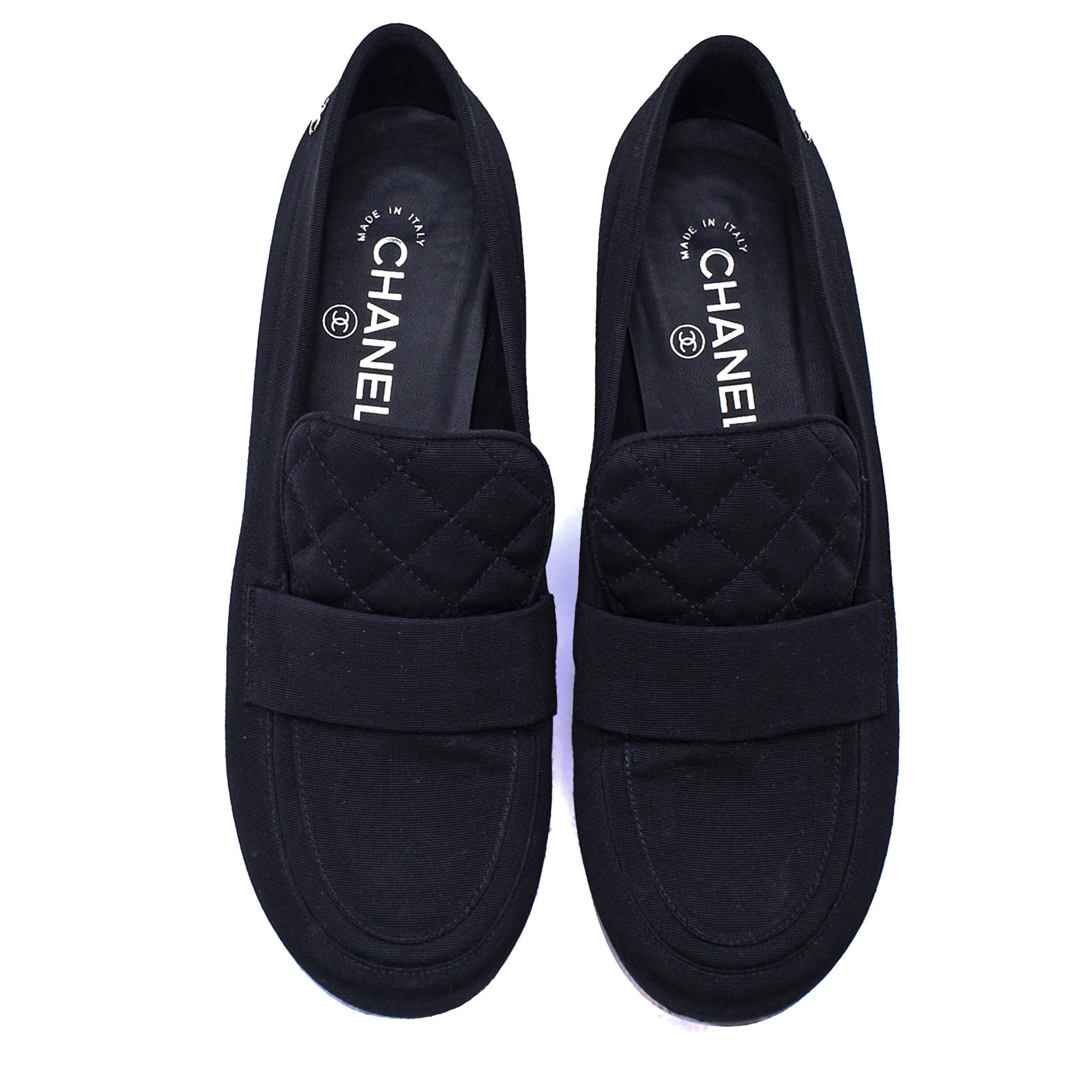 Chanel - Black Ruler Heeled Loafers / 39